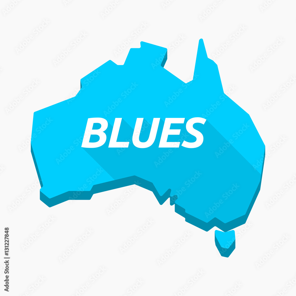 Isolated Australia map with Isolated Australia map with