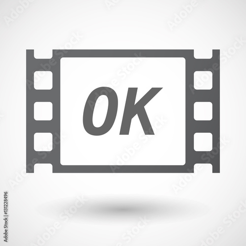 Isolated frame with    the text OK