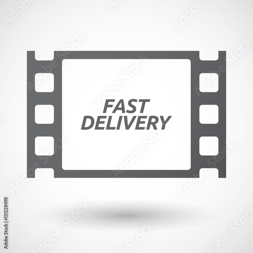 Isolated frame with  the text FAST DELIVERY