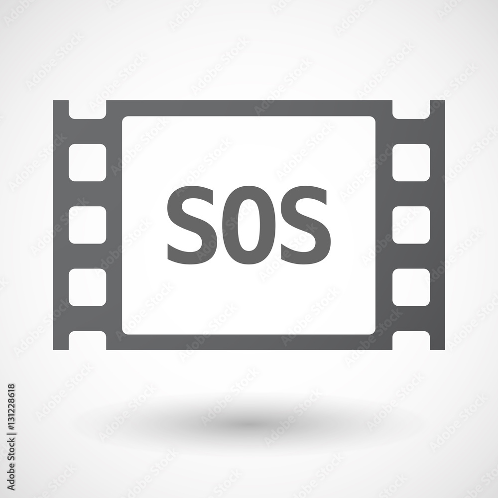 Isolated frame with the text SOS Isolated frame with the text SOS