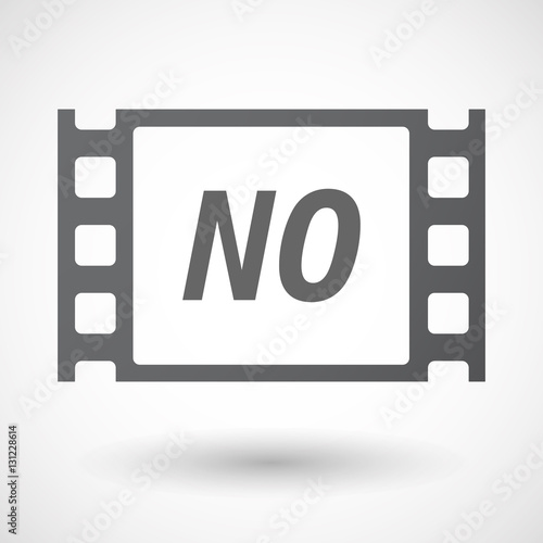 Isolated frame with    the text NO