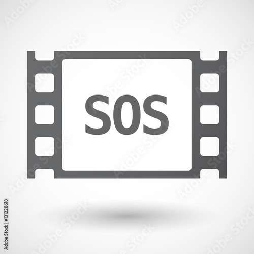 Isolated frame with    the text SOS