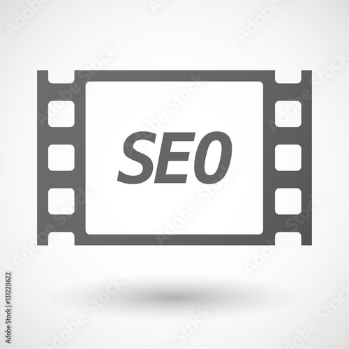 Isolated frame with    the text SEO