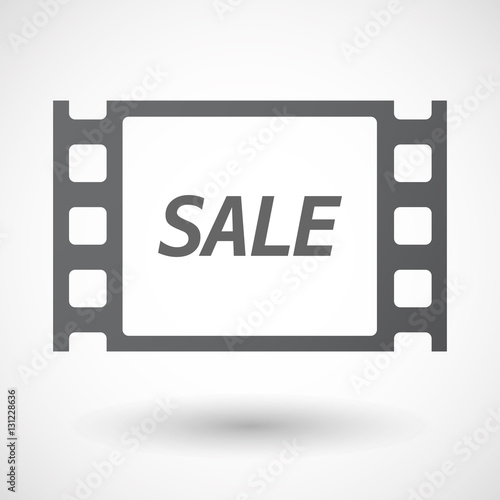 Isolated frame with    the text SALE