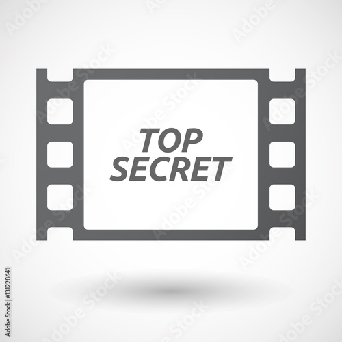 Isolated frame with    the text TOP SECRET