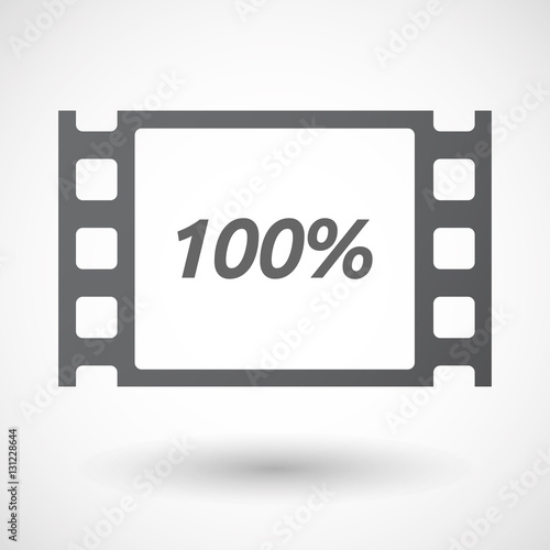 Isolated frame with    the text 100%