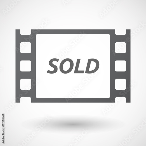 Isolated frame with    the text SOLD