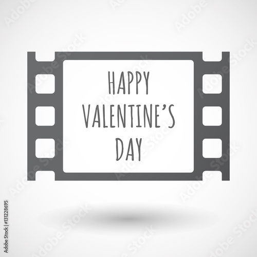 Isolated frame with    the text HAPPY VALENTINES DAY