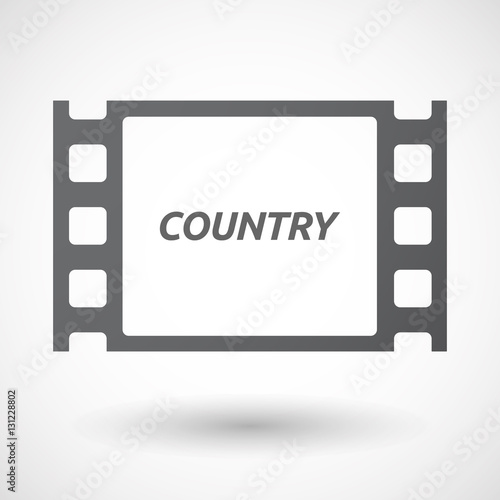 Isolated frame with    the text COUNTRY