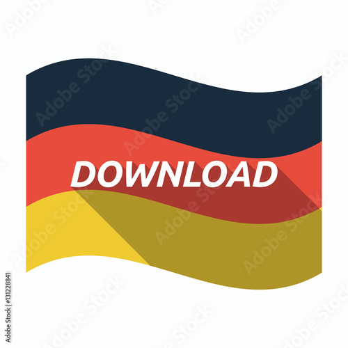 Isolated german flag with    the text DOWNLOAD
