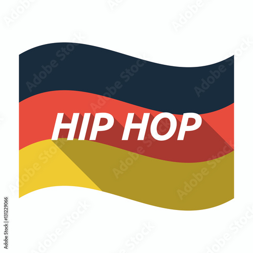 Isolated german flag with    the text HIP HOP