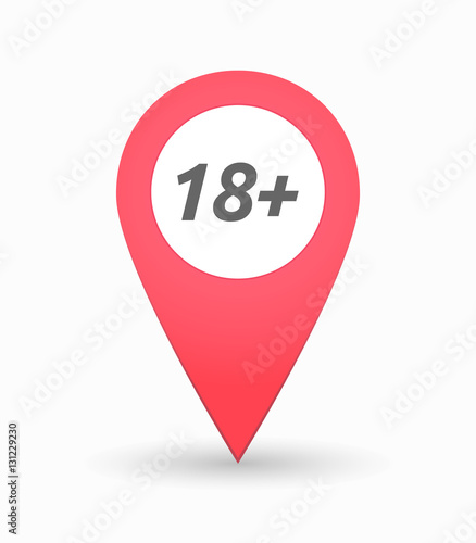 Isolated map mark with the text 18+ Free Download Isolated map mark with the text 18+ - GFXLoad
