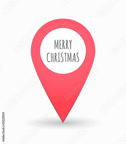 Free Download Isolated map mark with    the text MERRY CHRISTMAS - GFXLoad