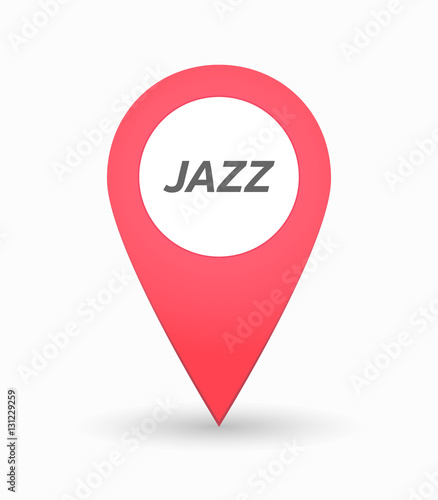 Free Download Isolated map mark with    the text JAZZ - GFXLoad