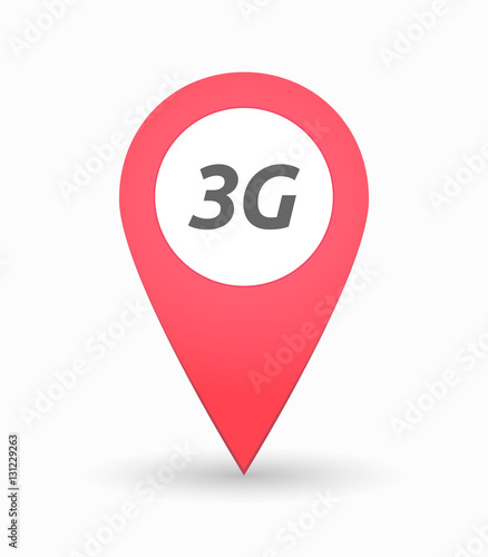 Isolated map mark with the text 3G Free Download Isolated map mark with the text 3G - GFXLoad