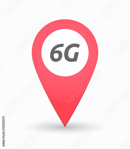 Isolated map mark with the text 6G Free Download Isolated map mark with the text 6G - GFXLoad