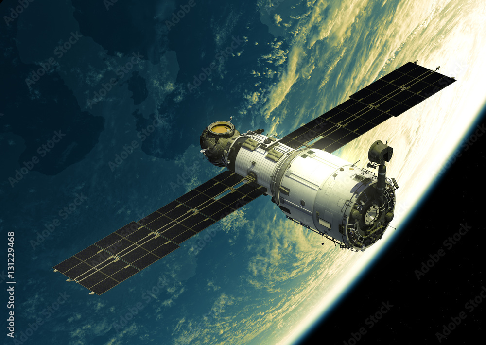 Fototapeta premium Space Station In Outer Space
