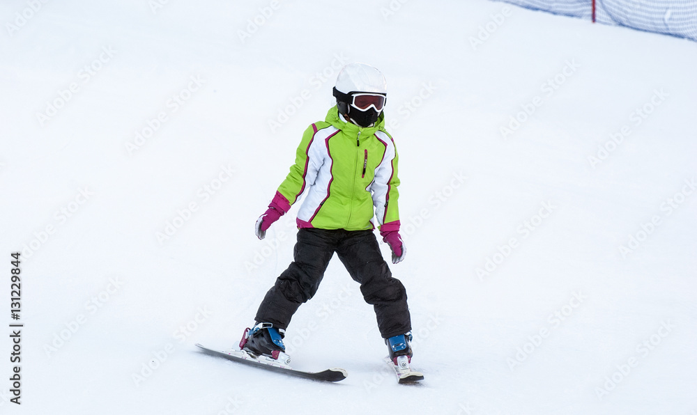 The young mountain skier The young mountain skier