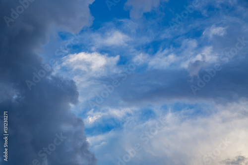 Sunset sunrise clouds on sky  nature landscape background