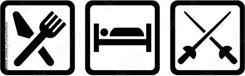 Eat sleep Fencing icons