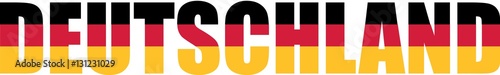 Germany word in black red gold