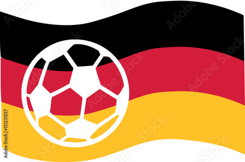 Germany flag with soccer ball
