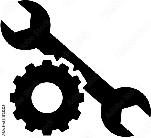 Wrench with gear wheel photo