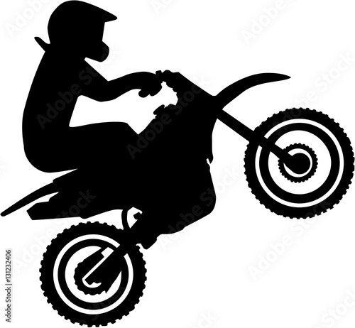 Motocross driver silhouette