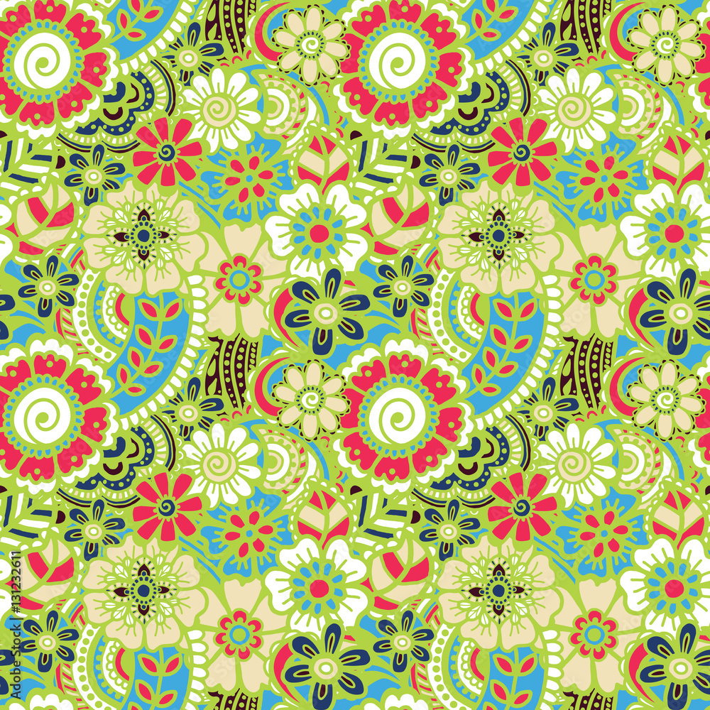 Paisley seamless colorful pattern Paisley seamless colorful pattern