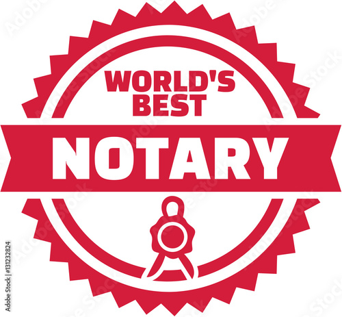 World's best notary button