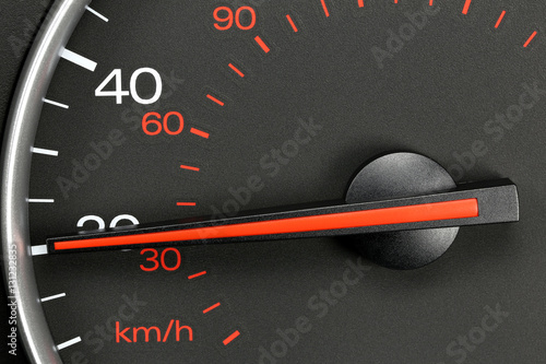 Schilderij op canvas speedometer at 20 MPH