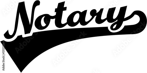 Notary retro font