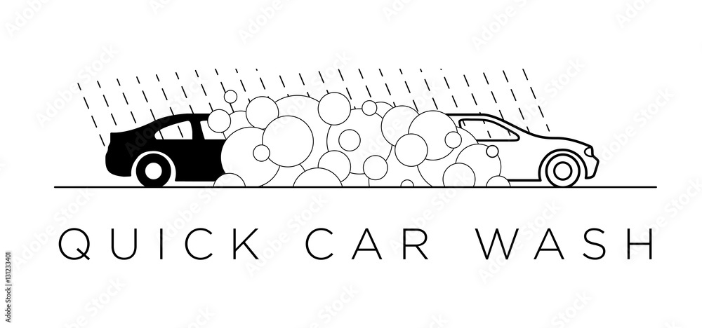Quick car wash logo