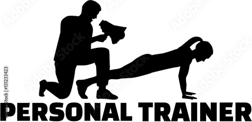 Silhouette of personal trainer