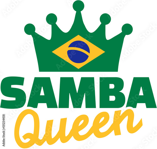 фотографія Samba queen with brazil flag