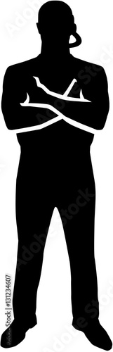 Security guard silhouette