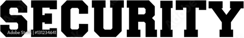 Security word with college font