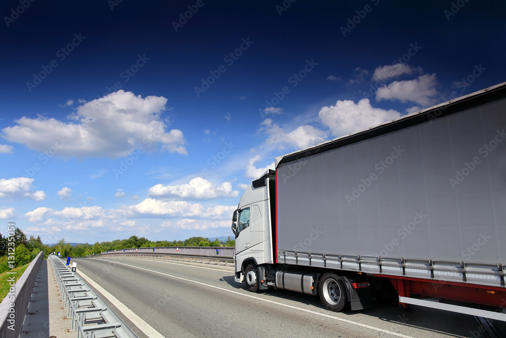 Truck on the road Truck on the road