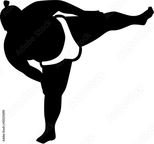 Sumo wrestler silhouette