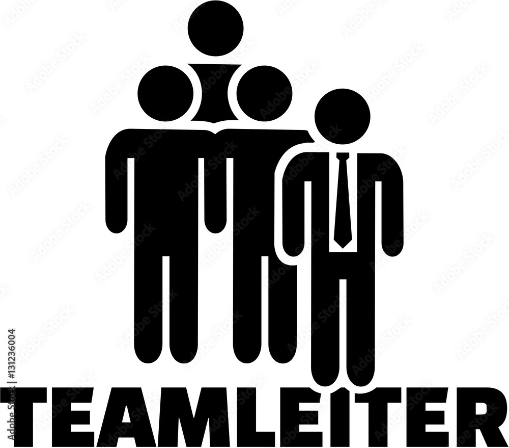 Team Leader icon with german job title Team Leader icon with german job title