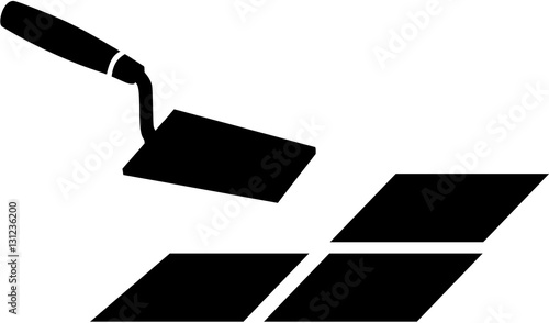Trowel with tile