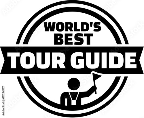 World's best tour guide button