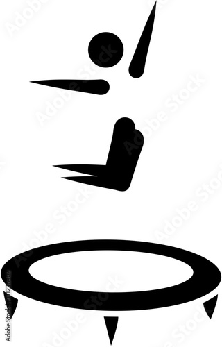Trampoline jumping icon