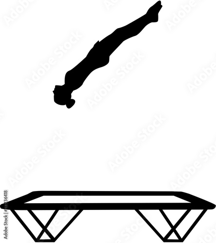 Female Trampolinist silhouette