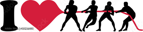 I love tug of war silhouette