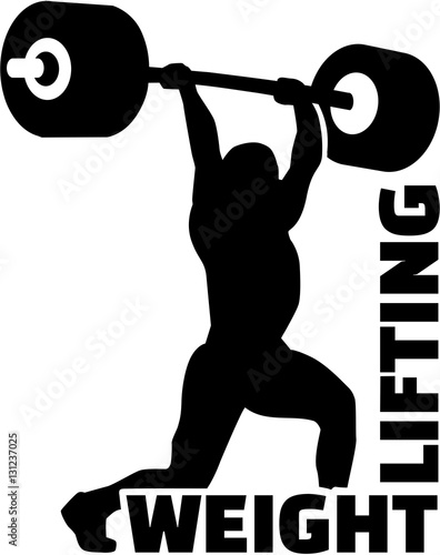 Weight lifting man silhouette