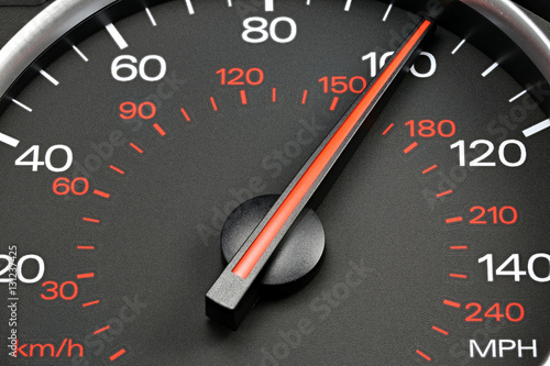 speedometer at 100 MPH