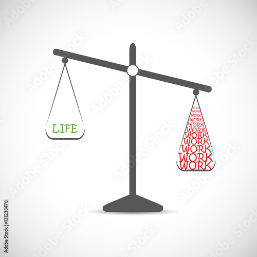 work vs life waage