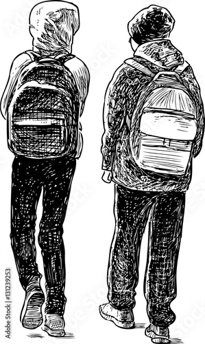 the boys go from school