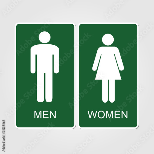 Restroooms sign illustration